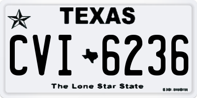 TX license plate CVI6236