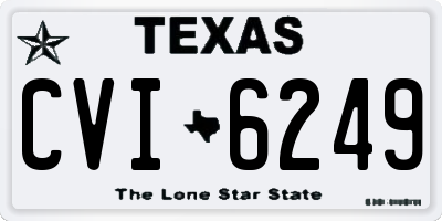 TX license plate CVI6249