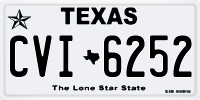 TX license plate CVI6252