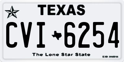 TX license plate CVI6254