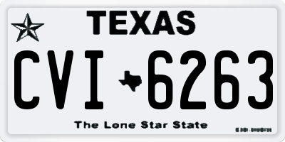TX license plate CVI6263