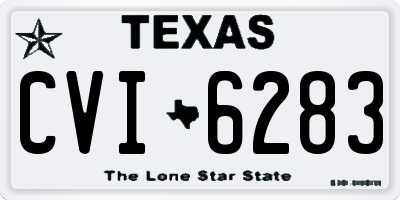TX license plate CVI6283