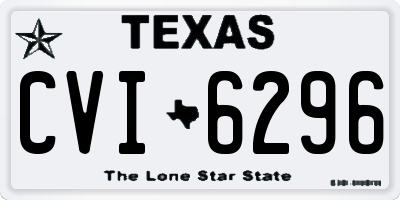 TX license plate CVI6296
