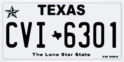 TX license plate CVI6301