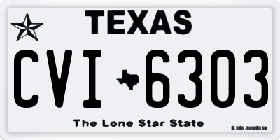 TX license plate CVI6303