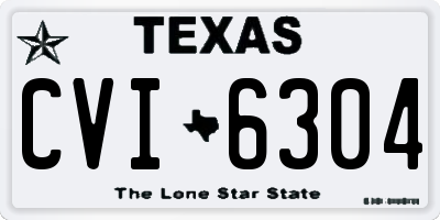 TX license plate CVI6304