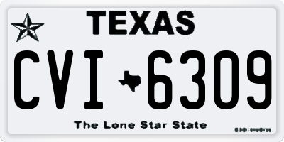 TX license plate CVI6309