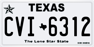 TX license plate CVI6312