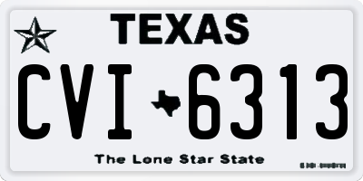 TX license plate CVI6313