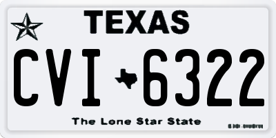 TX license plate CVI6322