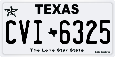 TX license plate CVI6325