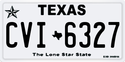 TX license plate CVI6327