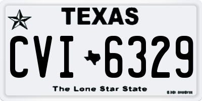 TX license plate CVI6329