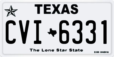 TX license plate CVI6331