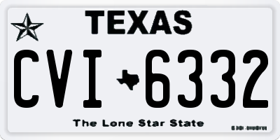 TX license plate CVI6332