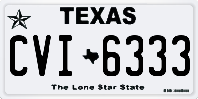 TX license plate CVI6333