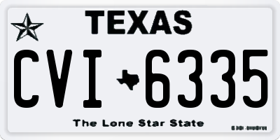 TX license plate CVI6335
