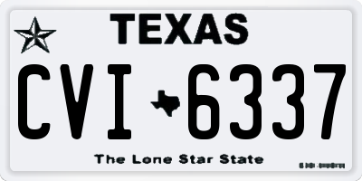 TX license plate CVI6337