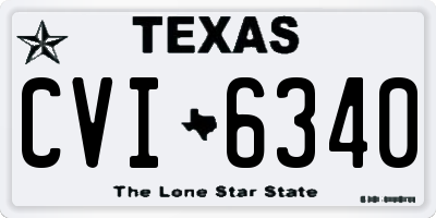 TX license plate CVI6340