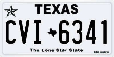 TX license plate CVI6341