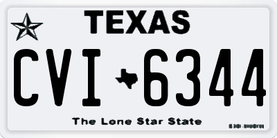 TX license plate CVI6344