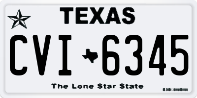 TX license plate CVI6345