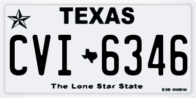 TX license plate CVI6346