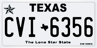 TX license plate CVI6356