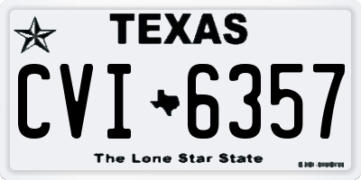 TX license plate CVI6357