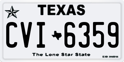 TX license plate CVI6359