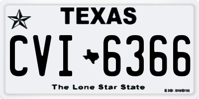 TX license plate CVI6366
