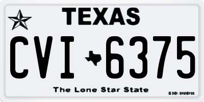 TX license plate CVI6375