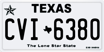 TX license plate CVI6380