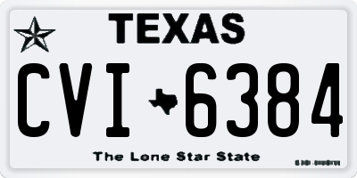 TX license plate CVI6384