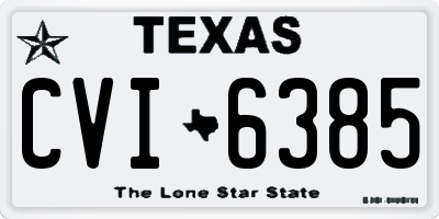 TX license plate CVI6385