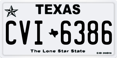 TX license plate CVI6386