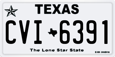 TX license plate CVI6391