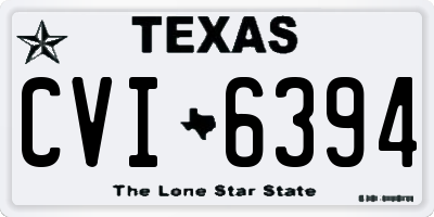 TX license plate CVI6394