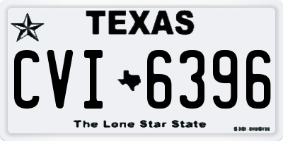 TX license plate CVI6396