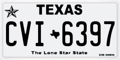 TX license plate CVI6397