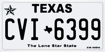 TX license plate CVI6399