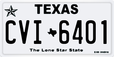 TX license plate CVI6401