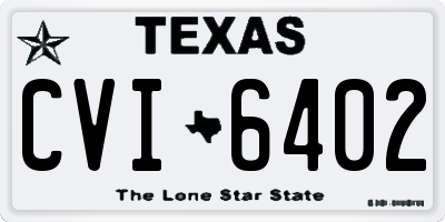 TX license plate CVI6402
