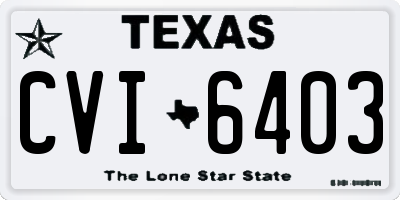 TX license plate CVI6403