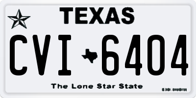 TX license plate CVI6404