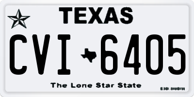 TX license plate CVI6405