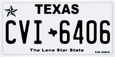 TX license plate CVI6406