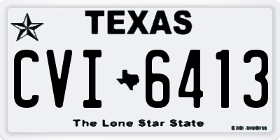 TX license plate CVI6413