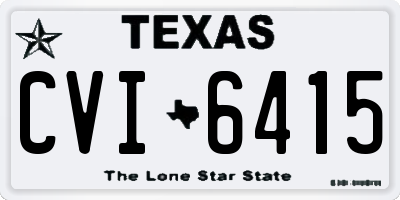 TX license plate CVI6415
