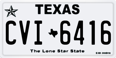 TX license plate CVI6416